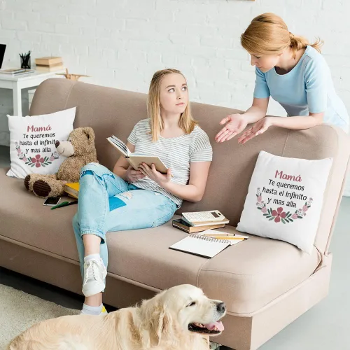 Vista 6 de Fundas de almohada para mamá, 16 x 16 pulgadas, regalos para mamá, día de la madre, regalos de cumpleaños para mamá, regalos de cumpleaños, día