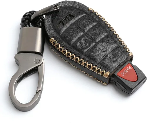 de cuero para IYZ-C01C Chrysler 300 Town & Country Dodge Challenger Durango Grand Caravan Journey Magnum Ram 1500 2500 3500 Jeep Grand Cherokee 4