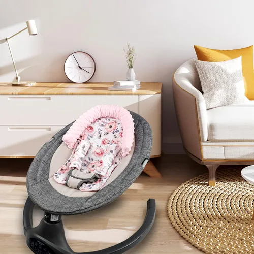 Vista 8 de Soporte de cabeza de bebé y funda de correa para asiento de automóvil, reposacabezas de visón para niñas, cojín de asiento de automóvil recién