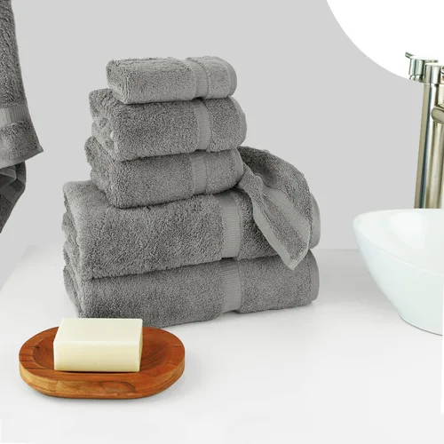 Vista 2 de Chakir Turkish Linens - Juego de toallas de algodón de 6 piezas (2 toallas de baño, 2 toallas de mano, 2 paños)