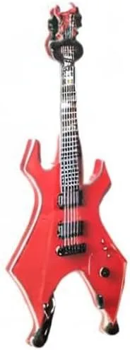 Vista 2 de Fan Merch Mick Thompson Signature Red Warlock Réplica de guitarra miniatura coleccionable