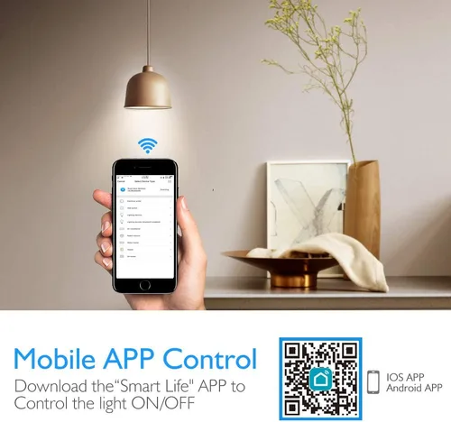 Vista 2 de eMylo - Interruptor WiFi, módulo de relé inalámbrico inteligente de 2.4 GHz, interruptor de luz Wi-Fi, módulo de control remoto inteligente básico