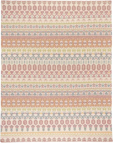 Dash & Albert Stony Brook Alfombra geométrica multicolor hecha a mano, 7'6"x9'6"
