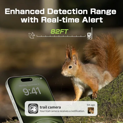 Vista 5 de TKENPRO Cámara de rastreo ilimitado Plan de datos 2K Video en vivo Cámara de rastro celular Cámara de juego con tarjeta SIM 4G, cámaras de rastro