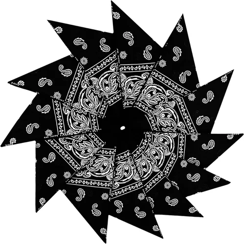Vista 19 de Junvena Bandanas de algodón, 12 paquetes de 22 x 22 pulgadas, pañuelo unisex impreso de doble cara 4 color-12