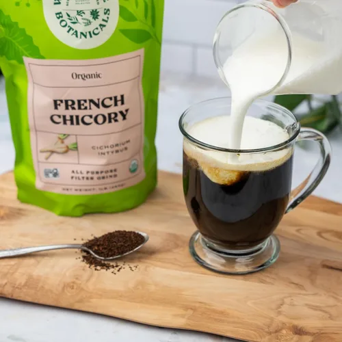 Vista 7 de Worldwide Botanicals Raíz de achicoria francesa orgánica, 1 libra, prepara como café, mezcla raíz de achicoria tostada con café, sin ácidos, sin