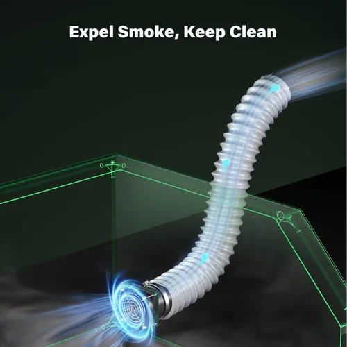 Vista 5 de Creality Carcasa para grabador láser, cubierta protectora para máquina de corte láser de humo, contra olores y ruido, con ventilación
