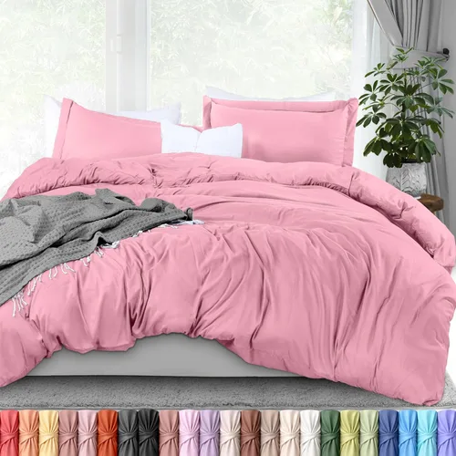 Vista 34 de Utopia Bedding Juego de funda de edredón tamaño individual - 2 piezas con cierre de cremallera - 1 funda de edredón 68X90 pulgadas y 1 funda de Beige