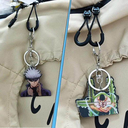 Vista 6 de Wetsynt Anime Keychains 3D Motion Novelty keychains Anime figure Keychain for Women Men Kids Anime Gifts