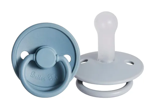 Vista 11 de ButtonMe - Chupetes de silicona suave de alta calidad para recién nacidos de 0 a 6 meses, sin BPA, paquete de 2 chupetes cómodos y elegantes de 0 a