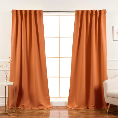 Vista 18 de Best Home Fashion Paneles de cortinas opacas de alta calidad, con aislamiento térmico sólido, cortinas opacas para tratamiento de ventanas