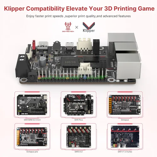 Vista 4 de BIGTREETECH Pi Tablero de control 64bit Quad Core, 1 GB DDR3L 40 pines GPIO compatible con SKR MINI E3 V3.0/Octopus V1.1/Pro, SKR V1.4