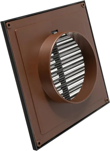 Vista 9 de Vent Systems Cubierta de ventilación negra de 4 pulgadas, cubierta de ventilación de plástico duradero con cuello de montaje y pantalla de malla