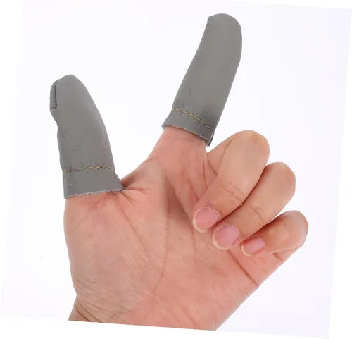 Vista 3 de ULDIGI Dedal versátil para coser a mano, 10 unidades, dedal de cuero para coser a mano, herramientas de tejer, color aleatorio