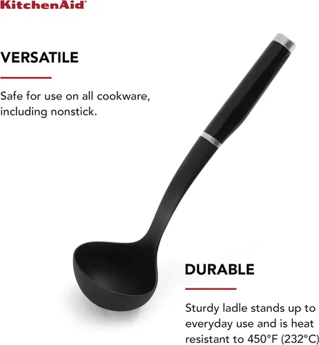 Vista 3 de KitchenAid - Cucharón de sopa clásico, tamaño único, negro 2 (paquete de 12)