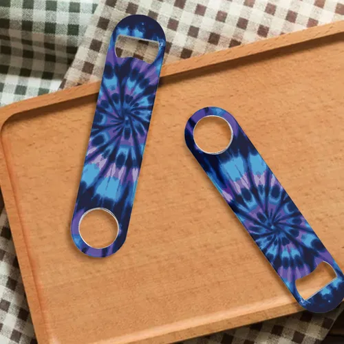 Vista 3 de Abrebotellas de acero inoxidable, abridor de botellas plano, 2 piezas, abridor de botellas de cerveza duradero para el hogar, cocina, bar