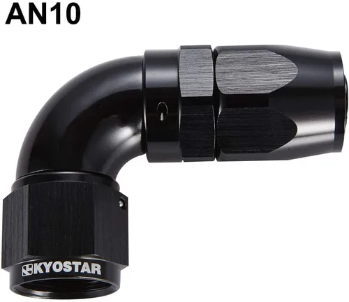 Vista 2 de 10AN accesorios de 90 grados para línea de combustible de aceite trenzado negro # 4416