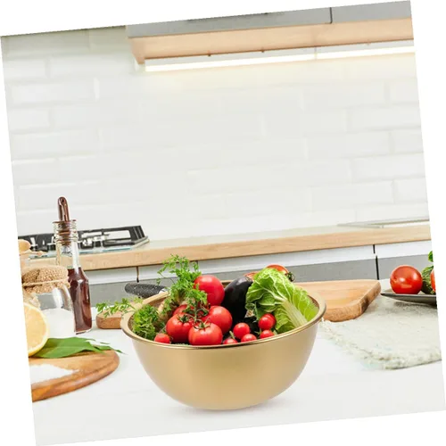 Vista 9 de Stainless Steel Fine Mesh Strainer with Anti-slip Flat Bottom Multi-functional Rice Washer and Vegetable Fruit Washing Basket for Kitchen Use Wire