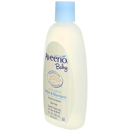 Vista 5 de Aveeno Jabón y champú para bebé para cabello y cuerpo, sin desgarros, 8 onzas líquidas