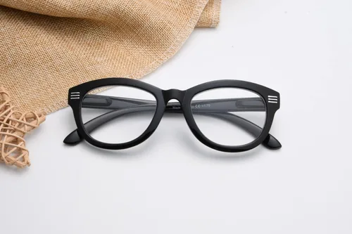 Vista 6 de Eyekepper Gafas de lectura de ojo de gato para mujeres de gran tamaño lectoras - negro