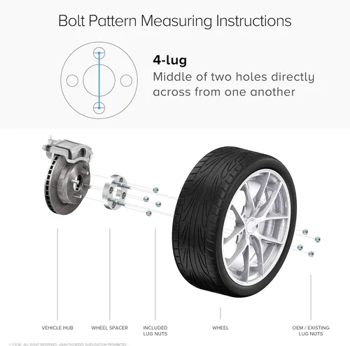 Vista 7 de RockTrix 4x4 Espaciadores de rueda, espaciadores de rueda para carrito de golf de 1 pulgada de espesor Compatibles con EZ GO EZGO Club Car, tuercas