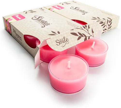 Vista 14 de Pure Carnation - Paquete múltiple de velas de té de alta calidad, altamente perfumadas con aceites esenciales y naturales, 12 velas de té rosas