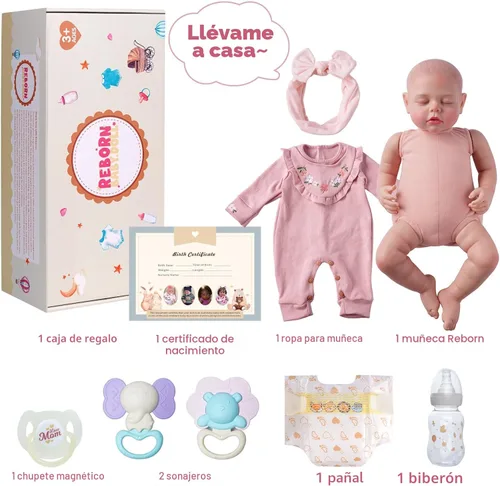 Vista 5 de BABESIDE Muñecas de Bebé Renacidas Realistas - Muñeca de Bebé Recién Nacida Realista de 20 Pulgadas Durmiendo Muñecas de Bebé de la Vida Real
