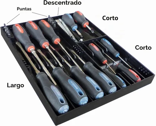 Vista 3 de Tool Sorter Organizador de destornilladores - Negro