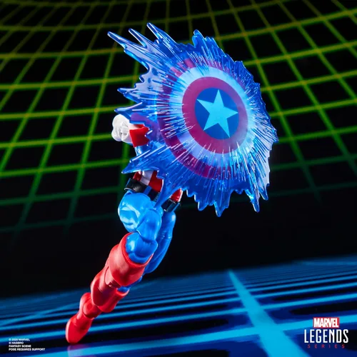 Vista 11 de Marvel Legends Series Gamerverse Capitán América vs Venom, figuras de acción coleccionables inspiradas en videojuegos retro de 6 pulgadas