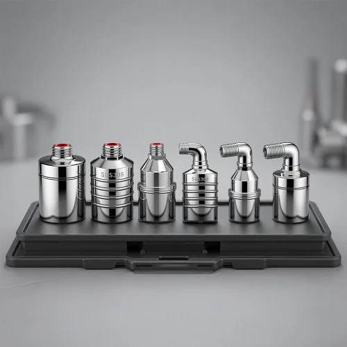 Vista 5 de Automatic Water Level Control Valve Made of 304 Stainless Steel for Tank Systems with Integrated Float Technology for Overflow Prevention