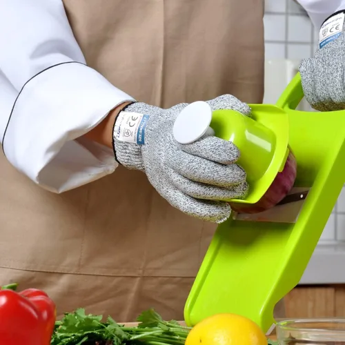 Vista 4 de Dowellife - Guantes de protección resistentes a los cortes, guantes de cocina, para abrir ostras, cortar filetes de pescado, carne, rebanar