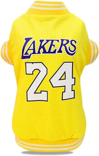 Vista 6 de Ropa para perros Camiseta transpirable de malla de baloncesto, ropa para mascotas, ropa deportiva para cachorros, camisa para perros de moda de Azul