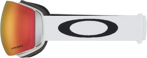 Vista 4 de Oakley Flight Deck XM - Gafas de nieve (marco blanco mate/lente de iridio Prizm, linterna, con funda suave de gafas grandes)