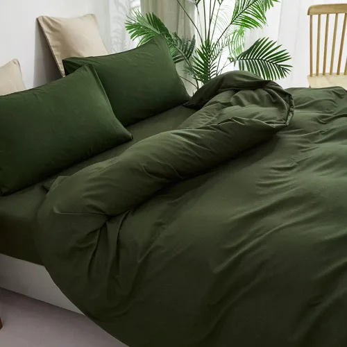 Vista 372 de CLOTHKNOW Juego de edredón de 3 piezas a cuadros color beige óxido, tamaño Full, juego de ropa de cama de cuadros edredón terracota con 2 fundas