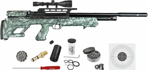 Vista 14 de Hatsan BullBoss QE Rifle de aire con Wearable4U incluido 100x objetivos de papel y pellets de plomo