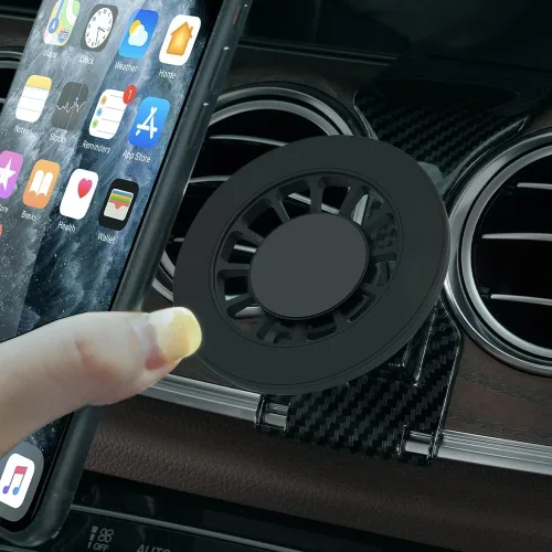 BEERTE Soporte de coche Magsafe para Mercedes Benz Clase E 2016-2023, Benz Clase CLS 2018-2023 [20 imanes fuertes] Soporte magnético para teléfono