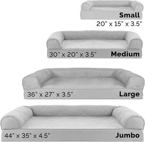 Vista 122 de Furhaven - Cama ortopédica para perros, estilo sofá, acolchada, con funda extraíble y lavable, color gris hierro, tamaño jumbo plus (XXL)