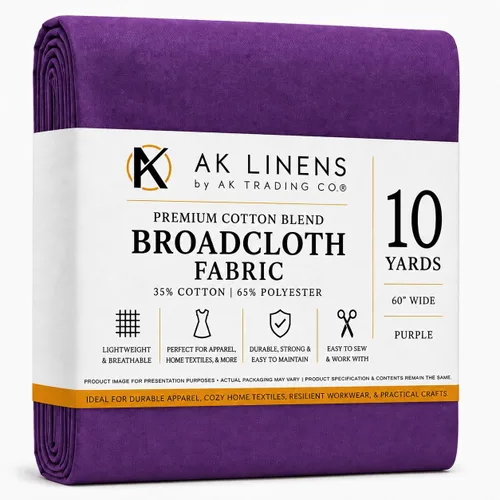 Vista 83 de AK TRADING CO. 60" Wide Premium Cotton Blend Broadcloth Fabric by The Yard - Baby Blue Azul bebé