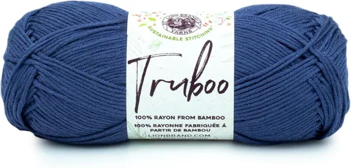 Vista 47 de Lion Brand Yarn Truboo Yarn, Azul (1 madeja)