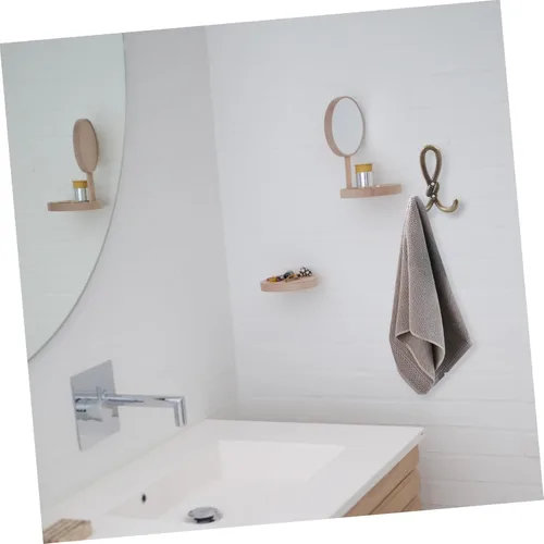 Vista 8 de Housoutil Ganchos de aleación, ganchos dobles para pared para colgar bolsos de baño, colgador de bolsa resistente