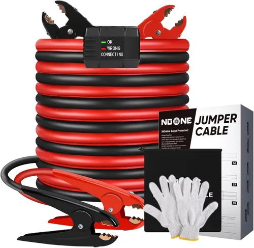 Vista 12 de Glantop®, cable con tenazas para arranque de repuesto universal para Spirit Anker, Powerall, Bolt, Powergo, Jumbl, Eavpower, Brightech (negro y rojo)