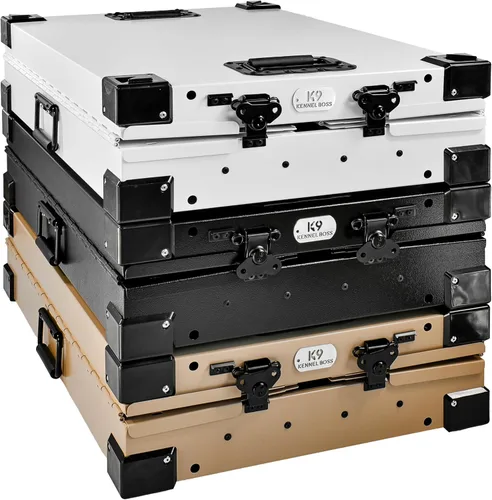 Vista 6 de K9 Kennel Boss - Jaula para Perros de Aluminio Resistente con Recubrimiento en Polvo Completamente Plegable - Pequeña (Negro)