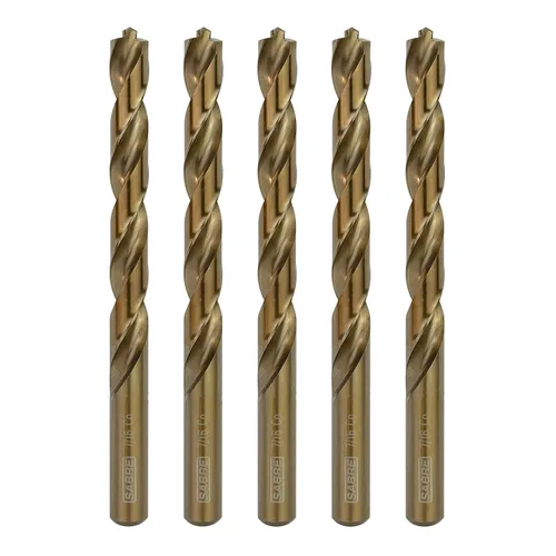 Vista 11 de Brocas de cobalto de 1/2 pulgada, 5 brocas resistentes para acero, metal duro, hierro fundido (1/2 x 6 pulgadas)