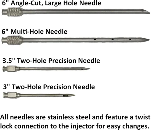 Vista 8 de Parrilla para ahumar barbacoa, kit profesional de jeringa para inyectar carne para fumar con funda, guantes antideslizantes resistentes al calor