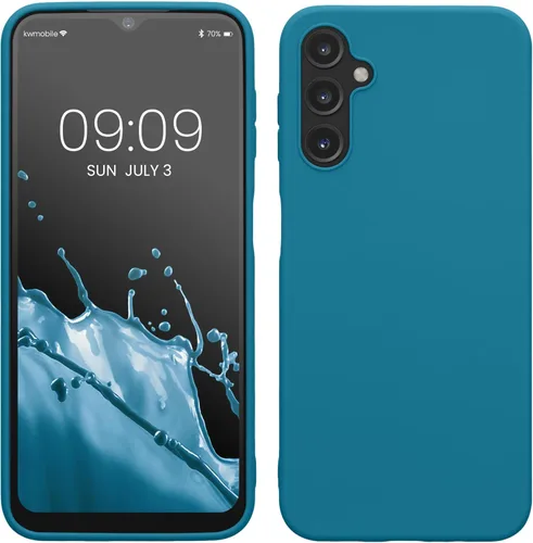 Vista 193 de kwmobile Funda compatible con Samsung Galaxy A12 - Funda protectora de silicona TPU suave y delgada - Verde oscuro mate