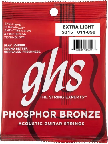 Vista 11 de GHS Strings – Cuerdas para guitarra acústica de bronce fosforado – Tono cálido y rico, equilibrado y duradero - Para acústica, dedos, punteo