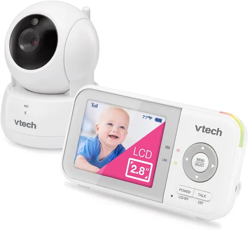 Vista 15 de VTech VM350 Monitor de video con batería admite modo de video de 12 horas, modo de audio de 21 horas, pantalla de 5 pulgadas, alcance de 1000 pies