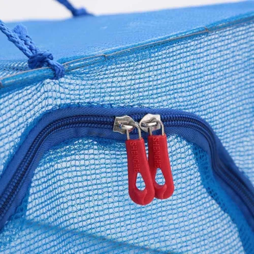 Vista 2 de Docooler Red de secado de carne de 4 capas Red de secado Red plegable Platos de pescado vegetal Malla colgante de secado con cremallera azul 40 40