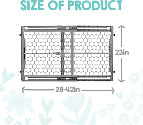 Vista 2 de Regalo Easy Fit - Puerta de plástico ajustable extra ancha para bebé, 1 unidad (paquete de 1)