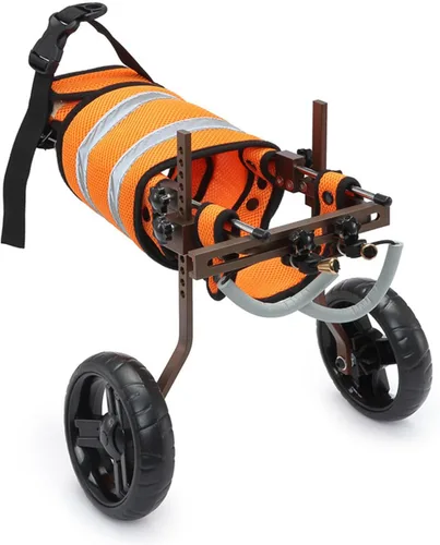 Vista 3 de Silla de ruedas ajustable para patas traseras, sillas de ruedas para mascotas/perritos, silla de ruedas para mascotas para discapacitados, patas